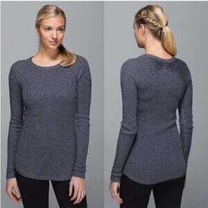 Lululemon Cabi Yogi sweater in inkwell heathered navy blue size 4